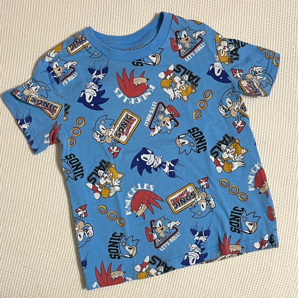 Jumping Beans Blue Sonic T-Shirt Boys Size 4